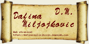 Dafina Miljojković vizit kartica